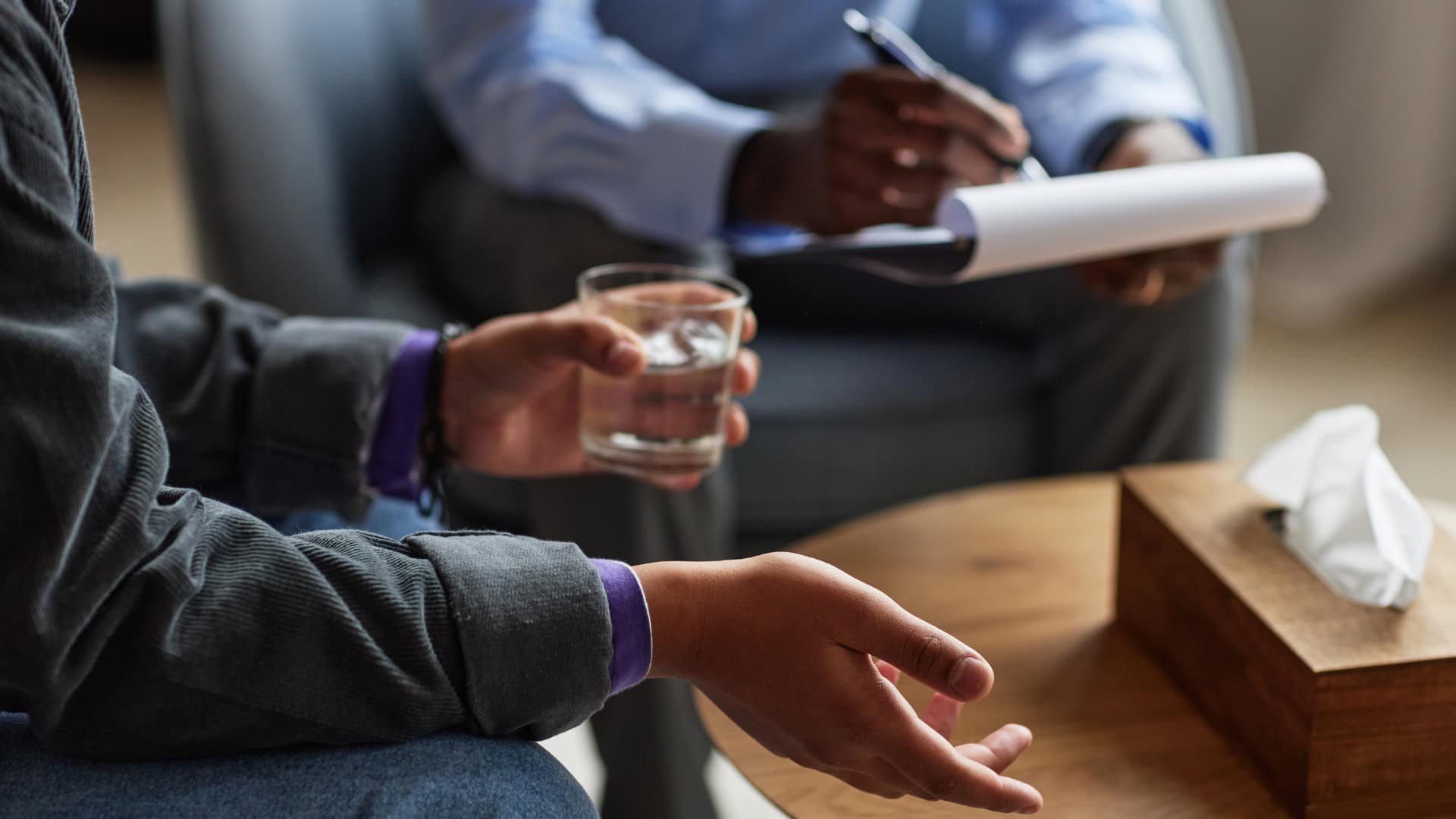 A client and a therapist